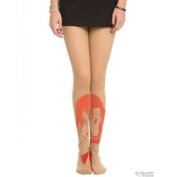 Disney Little Mermaid Ariel Face Sheer Stockings Tights Sz M/L NEW‎ - Picture 3 of 3